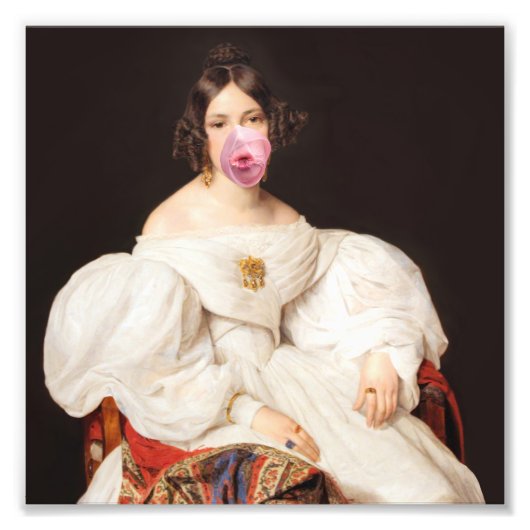 Burst Bubble Gum Diva Foto Afdruk (Voorkant)