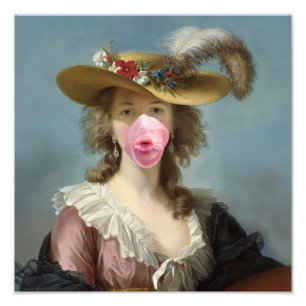 Burst Bubble Gum Diva II Foto Afdruk