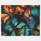 Burst–Butterflies in Motion Fleece Deken (Voorkant (Horizontaal))