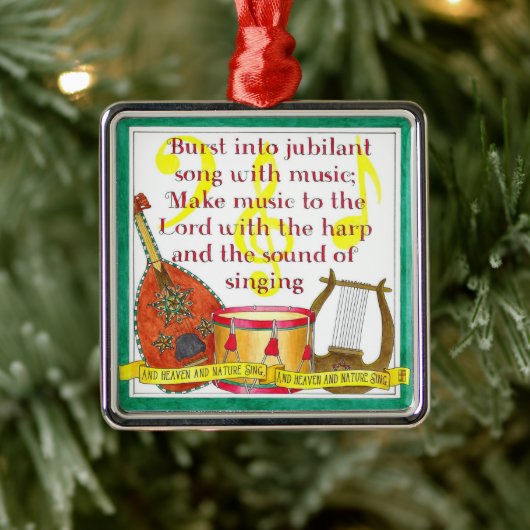 Burst in Jubilant Song Kerstornament Metalen Ornament (Boom)