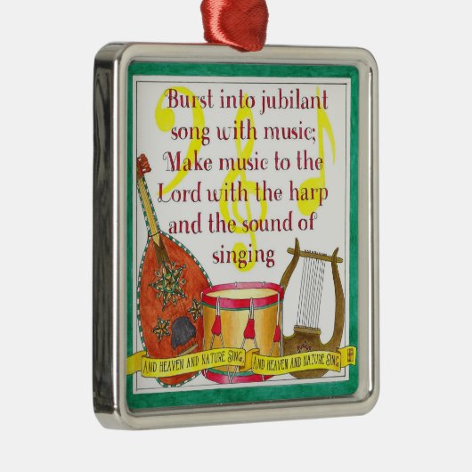 Burst in Jubilant Song Kerstornament Metalen Ornament (Rechts)