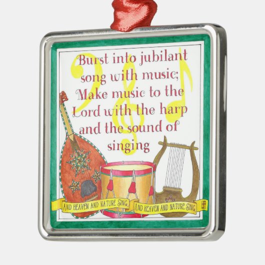 Burst in Jubilant Song Kerstornament Metalen Ornament (Links)