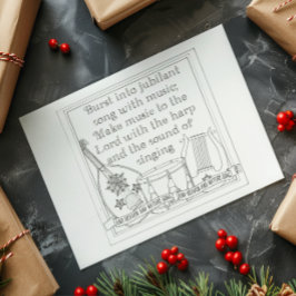 Burst in Song Coloring Book Briefkaart