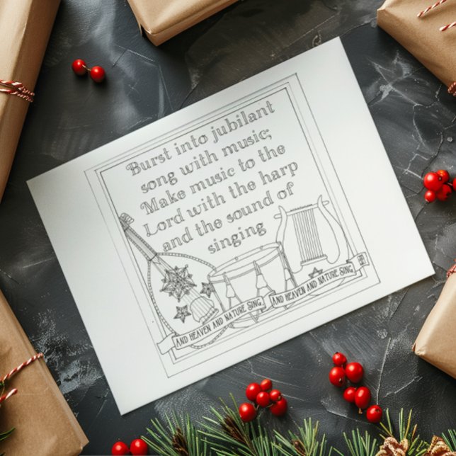 Burst in Song Coloring Book Briefkaart (Creator heeft geüpload)
