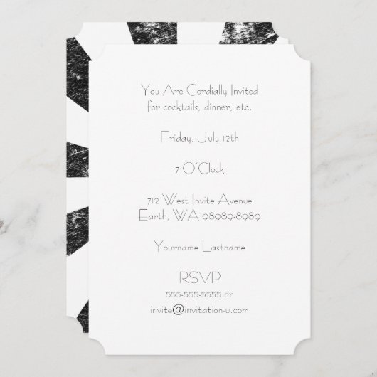 Burst (Letterdruk Stijlachtergrond) Kaart (Voorkant / Achterkant)