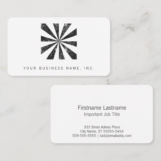 Burst (Letterdruk Stijlachtergrond) Visitekaartje (Voorkant / Achterkant)