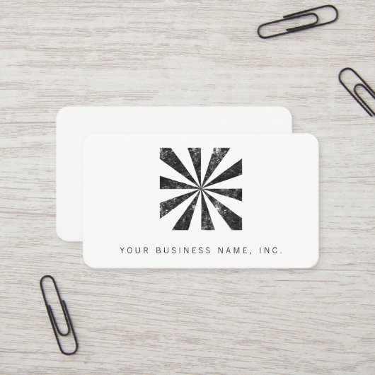 Burst (Letterdruk Stijlachtergrond) Visitekaartje (Voorkant / Achterkant in situ)