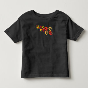 Burst of Fire Hearts Peuter T-Shirt
