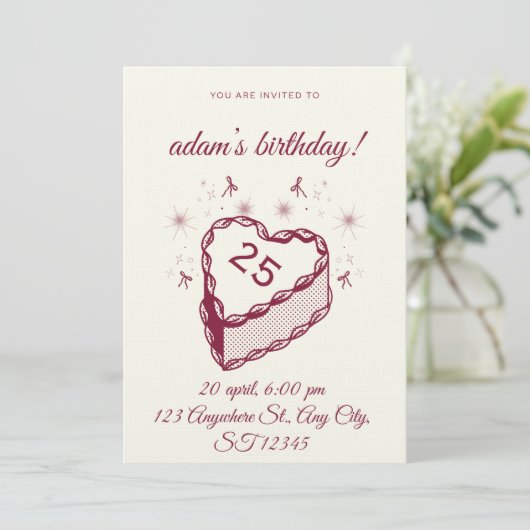 Burst of Fun – Editable Birthday Party Invitation Kaart (Staand voorkant)