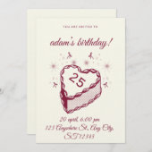 Burst of Fun – Editable Birthday Party Invitation Kaart (Voorkant / Achterkant)