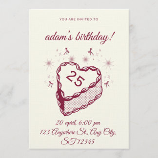 Burst of Fun – Editable Birthday Party Invitation Kaart