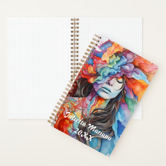 Burst of Smoke Aangepaste naam Notitieboek (Binnen)