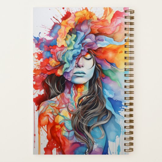 Burst of Smoke Aangepaste naam Notitieboek (Achterkant)