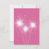 Burst of Sparkles RSVP (roze) Kaartje (Achterkant)