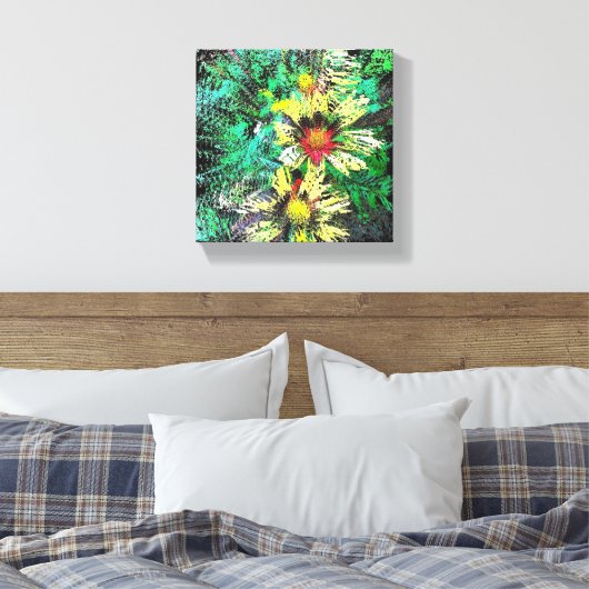 Burst of Tickseed Canvas Afdruk (Insitu (Slaapkamer))