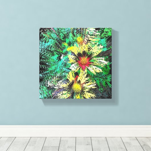 Burst of Tickseed Canvas Afdruk (Insitu (Houten vloer))