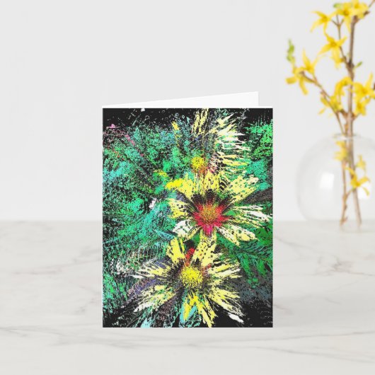 Burst of Tickseed Kaart (Gele Bloem)