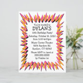 Burst uitnodigingen voor themalubrieksfeesten (Staand voorkant)