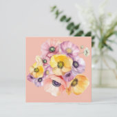 Burst van Anemonen Flat Kaart (Staand voorkant)