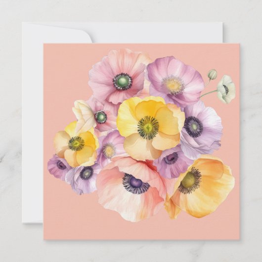 Burst van Anemonen Flat Kaart (Voorkant)