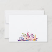 Burst van bloemen Bereavement Hartelijk dank Bedankkaart (Achterkant)