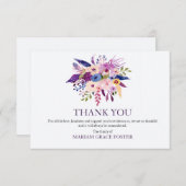 Burst van bloemen Bereavement Hartelijk dank Bedankkaart (Voorkant / Achterkant)
