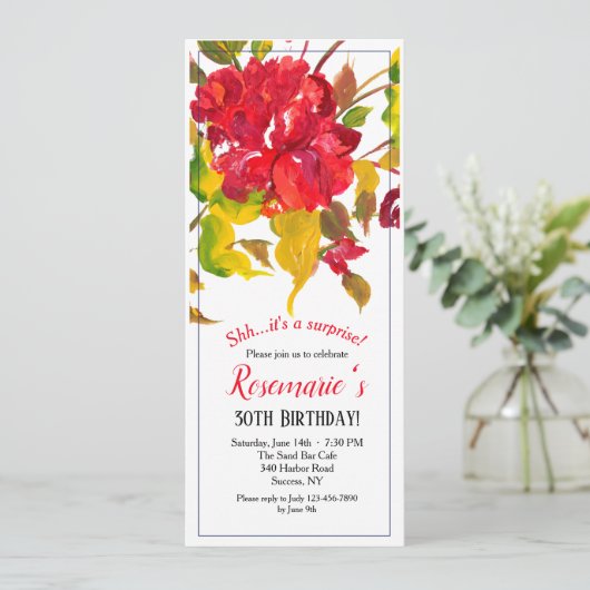 Burst van de Rode Uitnodiging (Staand voorkant)