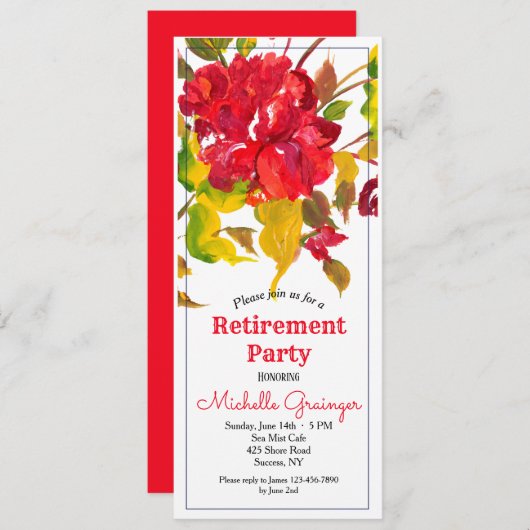 Burst van de Rode Uitnodiging (Voorkant / Achterkant)