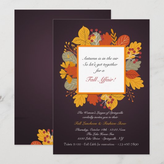 Burst van de Uitnodiging van de Kleur (Voorkant / Achterkant)