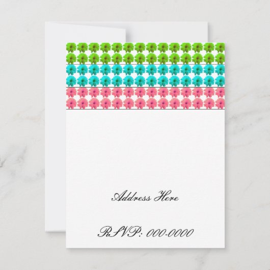 Burst van Flowers House Warming Invitation Kaart (Achterkant)