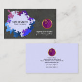 Burst van Jigzaag Puzzle Light Private Investigato Visitekaartje (Voorkant / Achterkant)