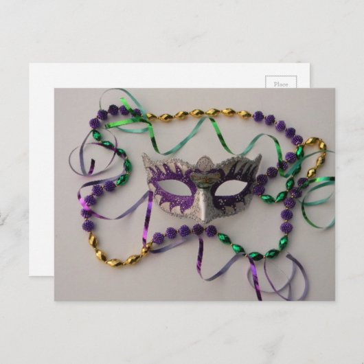 BURST VAN MARDI GRAS COLORS BRIEFKAART (Voorkant / Achterkant)