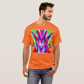 Bursting Color Abstraction Patroon T-shirt (Voorkant volledig)