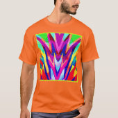 Bursting Color Abstraction Patroon T-shirt (Voorkant)