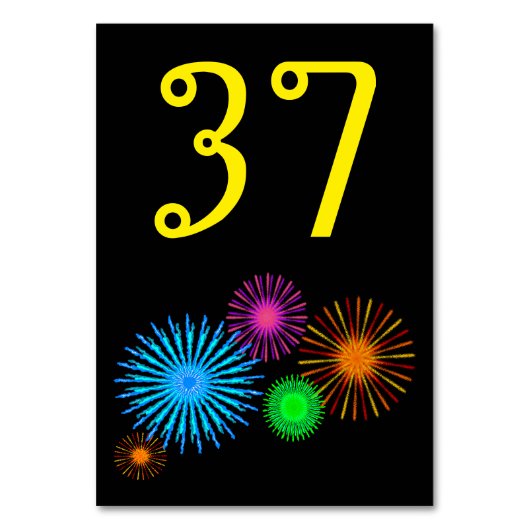 Bursting Fireworks-achtige Pattern Table Kaart (Voorkant)