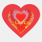 Bursting Heart Hart Sticker (Voorkant)