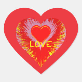 Bursting Heart Hart Sticker