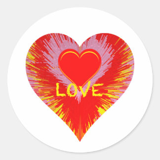 Bursting Heart Ronde Sticker