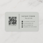 ©Bursting Joy/ Embossed-achtige bloemenontwerp Visitekaartje (Achterkant)