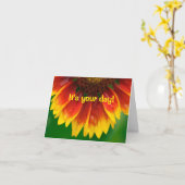 Bursting met Wishes Zonnebloem Verjaardag Kaart (Gele Bloem)