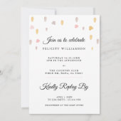 Bursting Popcorn Baby shower Invitation Kaart (Achterkant)