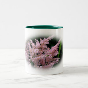 Bursting roze ventilator op maat tweekleurige koffiemok