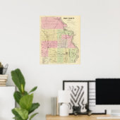 Burt County, Nebraska Poster (Thuiskantoor)