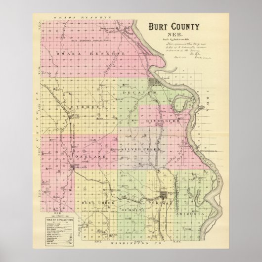 Burt County, Nebraska Poster (Voorkant)
