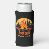 Burt Lake Michigan Kampvuur Seltzer Blikjeskoeler (Seltzer Voorkant)