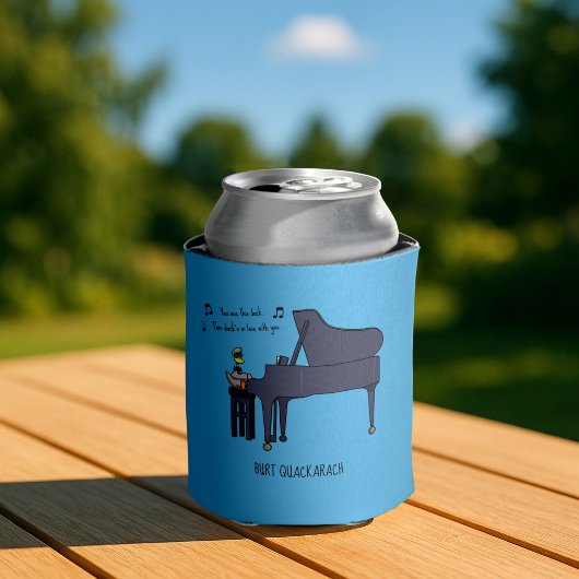 Burt Quackarach Eend Grappige Pianospeler Kunstwer Blikjeskoeler