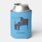 Burt Quackarach Eend Grappige Pianospeler Kunstwer Blikjeskoeler (Blikje Voorkant)
