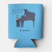 Burt Quackarach Eend Grappige Pianospeler Kunstwer Blikjeskoeler (Voorkant)