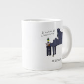Burt Quackarach Eend Grappige Pianospeler Kunstwer Grote Koffiekop (Voorkant rechts)