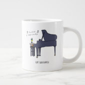 Burt Quackarach Eend Grappige Pianospeler Kunstwer Grote Koffiekop (Rechts)